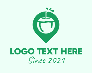 Location Pin - Juice Bar Location Pin logo design