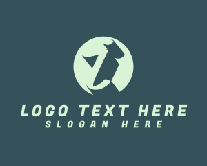 Round - Cursive Shadow Letter I logo design