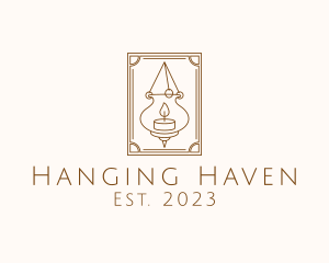 Hanging - Elegant Hanging Candle logo design