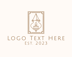 Frame - Elegant Hanging Candle logo design