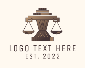 Court House - Ancient Justice Scale logo design