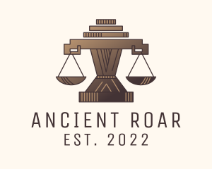 Ancient Justice Scale logo design