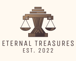 Ancient - Ancient Justice Scale logo design