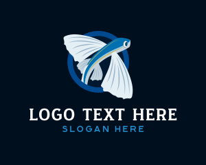 Aquatic - Flying Fish Aquatic logo design