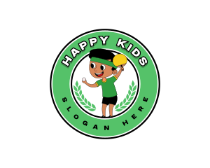 Ping pong Sports Kid logo design