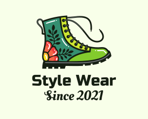 Multicolor Decorative Boots logo design