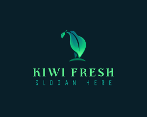 Kiwi - Bird Kiwi Leaf logo design