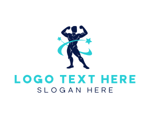 Training - Fitness Masculine Man logo design