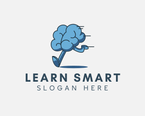 Running Brain Learning  logo design