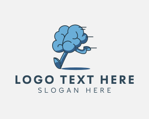 Idea - Running Brain Learning logo design