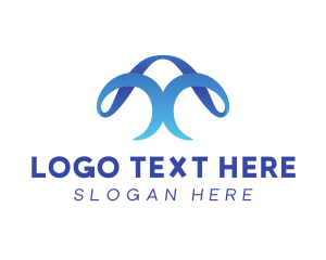 Elegant Ribbon Letter A Logo