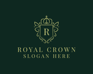 Shield Crown Ornament logo design