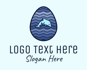 Dolphin Fish Egg Logo