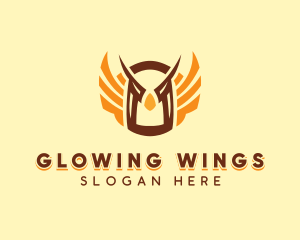 Fierce Winged Owl logo design