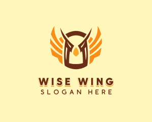 Fierce Winged Owl logo design