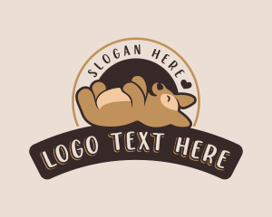 Hound - Dog Puppy Playing logo design