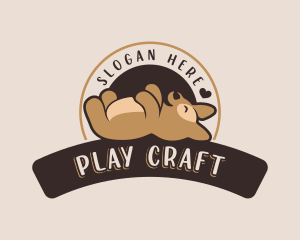 Dog Puppy Playing logo design