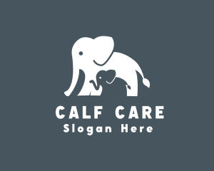 Calf - Elephant Wild Safari logo design