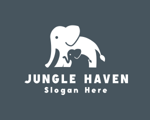 Elephant Wild Safari logo design