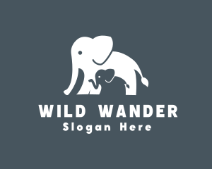 Elephant Wild Safari logo design