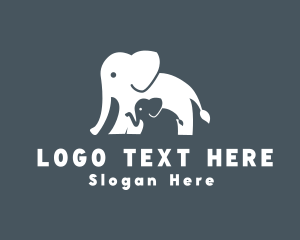 Motherhood - Elephant Wild Safari logo design