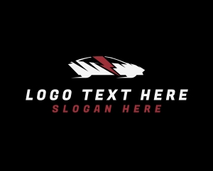 Driver - Lightning Sports Car Racing logo design