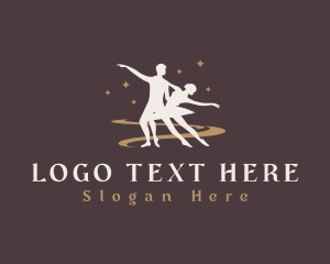 Theater - Ballerina Dance Couple logo design