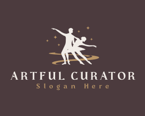 Ballerina Dance Couple  logo design