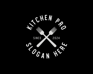 Food Kitchen Fork logo design