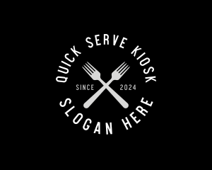 Food Kitchen Fork logo design