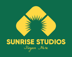 Yellow Mountain Sunrise logo design