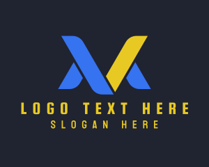 Letter VM - Generic Modern Business Letter VM logo design