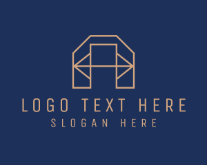 Property Developer - Geometric Architecture Firm Letter A logo design
