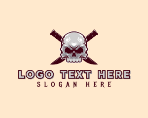 Knives - Dagger Skull Knife logo design