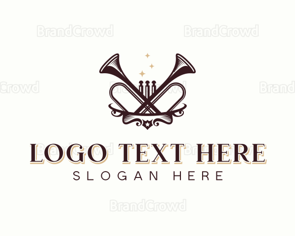 Trumpet Concert Musician Logo