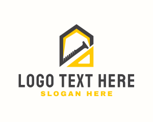 Exterior - Nail Triangle Ruler House logo design