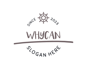 Boat Wheel Wordmark Logo