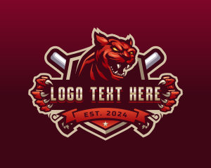 Esports - Panther Baseball Club logo design