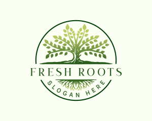 Elegant Tree Roots logo design