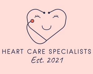 Cardiologist - Medical Heart Stethoscope logo design