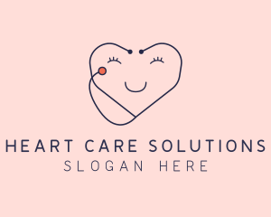 Cardiologist - Medical Heart Stethoscope logo design