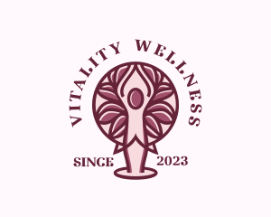 Yoga Wellness Tree logo design