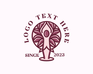 Human - Yoga Wellness Tree logo design