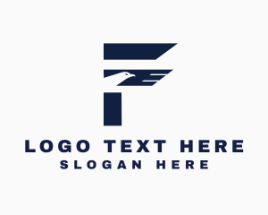 National - Eagle Bird Team Letter F logo design