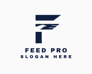 Eagle Bird Team Letter F logo design