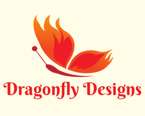 Flaming Butterfly Garden logo design