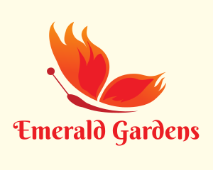 Flaming Butterfly Garden logo design