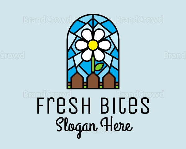 Stained Glass Flower Garden Logo