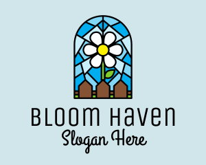 Stained Glass Flower Garden logo design