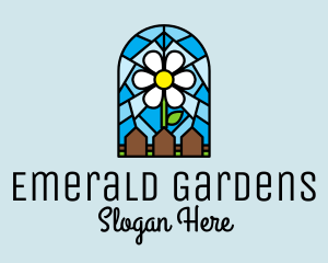 Stained Glass Flower Garden logo design